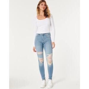 ULTRA HIGH-RISE JEAN LEGGINGS HOLLISTER ADVANCED STRETCH SIZE 9L